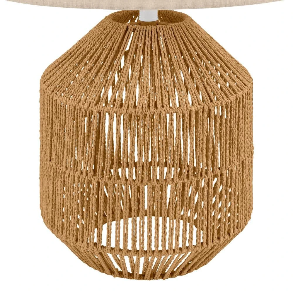 Quinton 24.5 in. Rattan Accent Lamp by Hampton Bay 3 Quinton 24.5 in. Rattan Accent Lamp by Hampton Bay - Image 3
