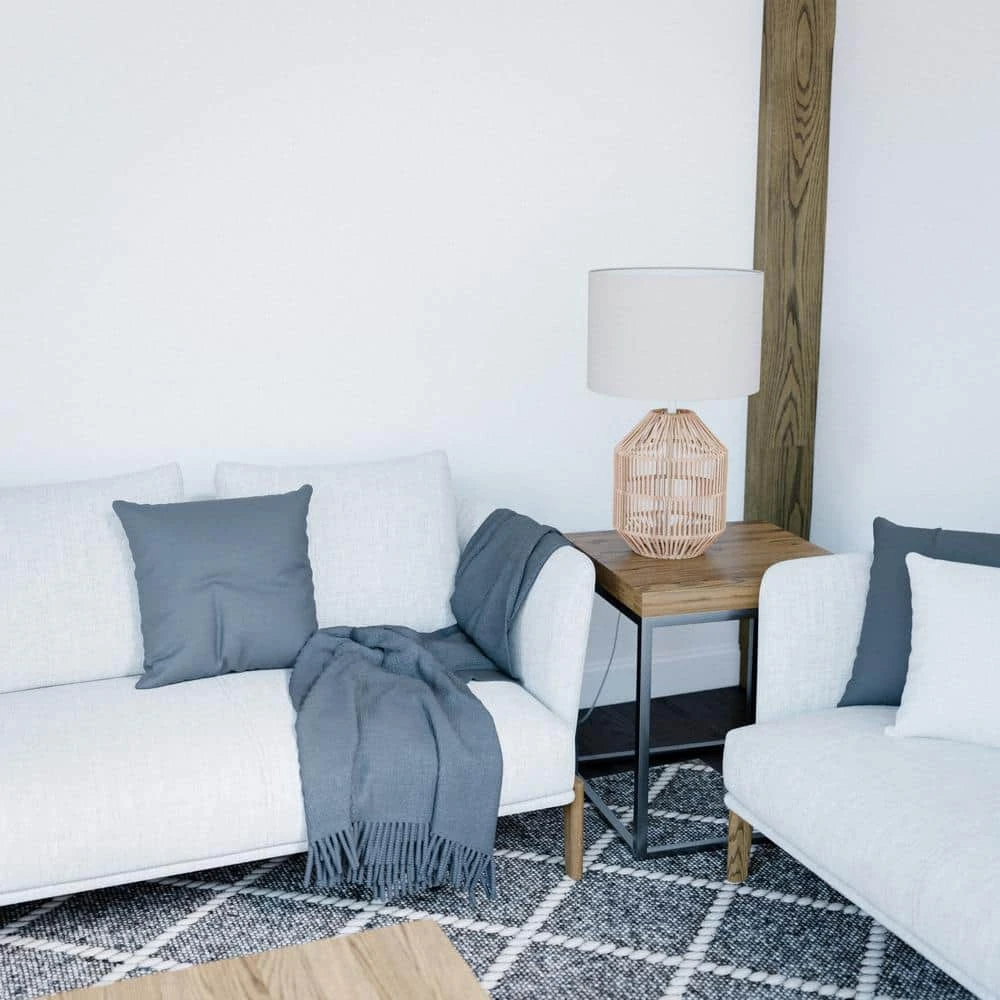 Quinton 24.5 in. Rattan Accent Lamp by Hampton Bay 6 Quinton 24.5 in. Rattan Accent Lamp by Hampton Bay - Image 6