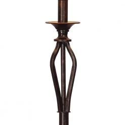 Rhodes 58.50 in. Bronze Floor Lamp with Natural Linen Shade by Hampton Bay -Hampton Bay Sales rhodes bronze hampton bay floor lamps hd09999frbrzc 1f 1000