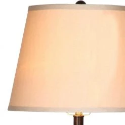 Rhodes 58.50 in. Bronze Floor Lamp with Natural Linen Shade by Hampton Bay -Hampton Bay Sales rhodes bronze hampton bay floor lamps hd09999frbrzc 4f 1000
