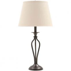 Rhodes 28 in. Bronze Table Lamp with Natural Linen Shade by Hampton Bay 11 Rhodes 28 in. Bronze Table Lamp with Natural Linen Shade by Hampton Bay -Hampton Bay Sales rhodes bronze hampton bay table lamps hd09999tlbrzc 1d 1000