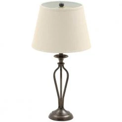 Rhodes 28 in. Bronze Table Lamp with Natural Linen Shade by Hampton Bay 15 Rhodes 28 in. Bronze Table Lamp with Natural Linen Shade by Hampton Bay -Hampton Bay Sales rhodes bronze hampton bay table lamps hd09999tlbrzc 1f 1000