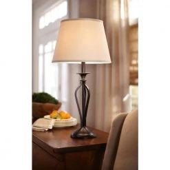 Rhodes 28 in. Bronze Table Lamp with Natural Linen Shade by Hampton Bay 10 Rhodes 28 in. Bronze Table Lamp with Natural Linen Shade by Hampton Bay -Hampton Bay Sales rhodes bronze hampton bay table lamps hd09999tlbrzc 40 1000