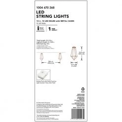 12 ft. 10-Light Battery Operated Metal Indoor Integrated LED String Lights by Hampton Bay 11 12 ft. 10-Light Battery Operated Metal Indoor Integrated LED String Lights by Hampton Bay -Hampton Bay Sales rose gold hampton bay string lights 10507 40 1000