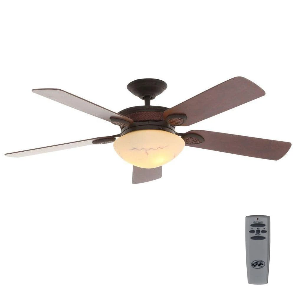 San Lorenzo 52 in. Indoor Rustic Ceiling Fan with Light Kit and Remote Control by Hampton Bay 1 San Lorenzo 52 in. Indoor Rustic Ceiling Fan with Light Kit and Remote Control by Hampton Bay