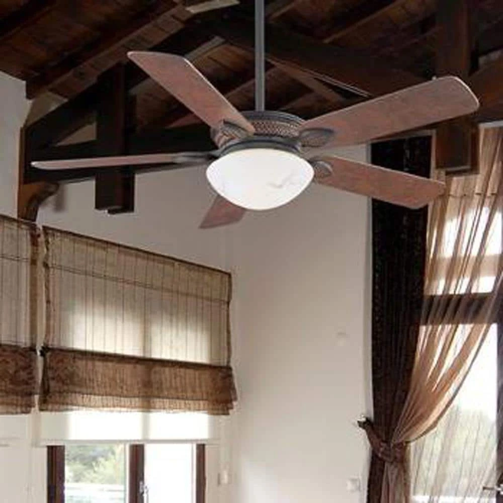San Lorenzo 52 in. Indoor Rustic Ceiling Fan with Light Kit and Remote Control by Hampton Bay 2 San Lorenzo 52 in. Indoor Rustic Ceiling Fan with Light Kit and Remote Control by Hampton Bay - Image 2