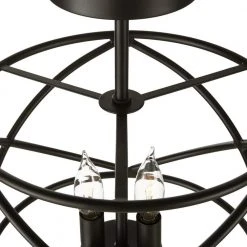Hastings 4-Light Satin Bronze Industrial Caged Drum Chandelier by Hampton Bay -Hampton Bay Sales satin bronze hampton bay chandeliers hb2591 34 77 1000