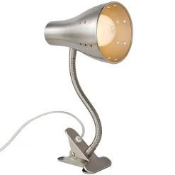 13-7/8 in. Satin Chrome Clip Lamp by Hampton Bay