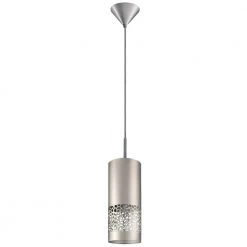 Hensley 1-Light Satin Nickel Mini Pendant by Hampton Bay