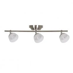 Madison 2 ft. 3-Light Satin Nickel LED Fixed Track with 400 LM/Head 1000027118 by Hampton Bay