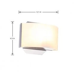 Dakota 1-Light Satin Nickel Sconce with Frosted Glass Shade by Hampton Bay -Hampton Bay Sales satin nickel hampton bay wall sconces sc 1dak hbu 4f 1000
