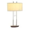 Duet 27 in. Satin Steel Table Lamp by Hampton Bay