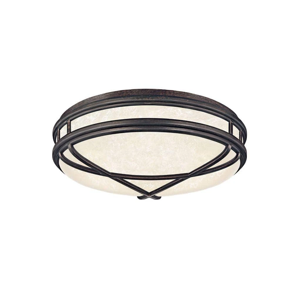 Regency 16 in. 2-Light Sienna Fluorescent Flush Mount by Hampton Bay 5 Regency 16 in. 2-Light Sienna Fluorescent Flush Mount by Hampton Bay - Image 5