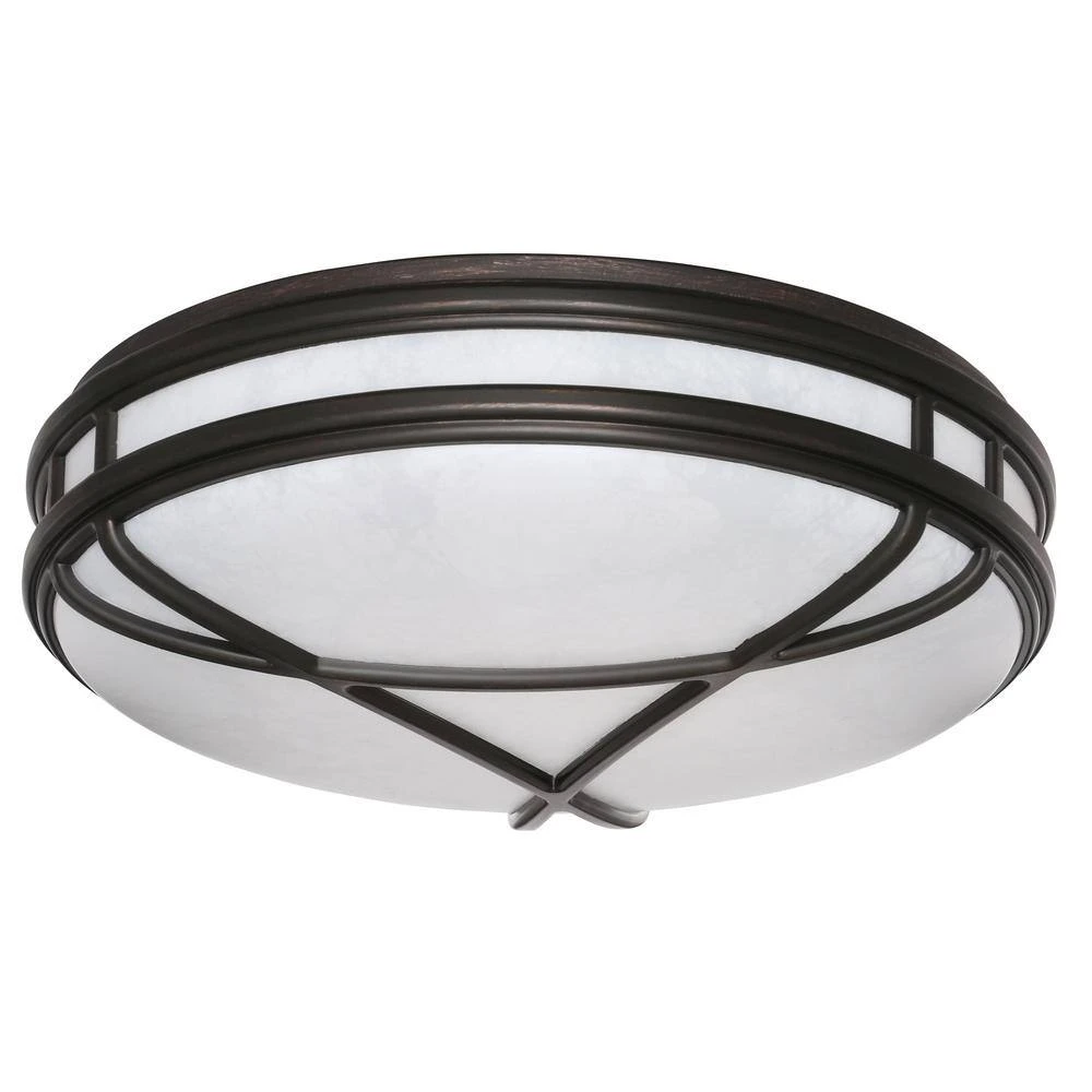 Regency 16 in. 2-Light Sienna Fluorescent Flush Mount by Hampton Bay 4 Regency 16 in. 2-Light Sienna Fluorescent Flush Mount by Hampton Bay - Image 4