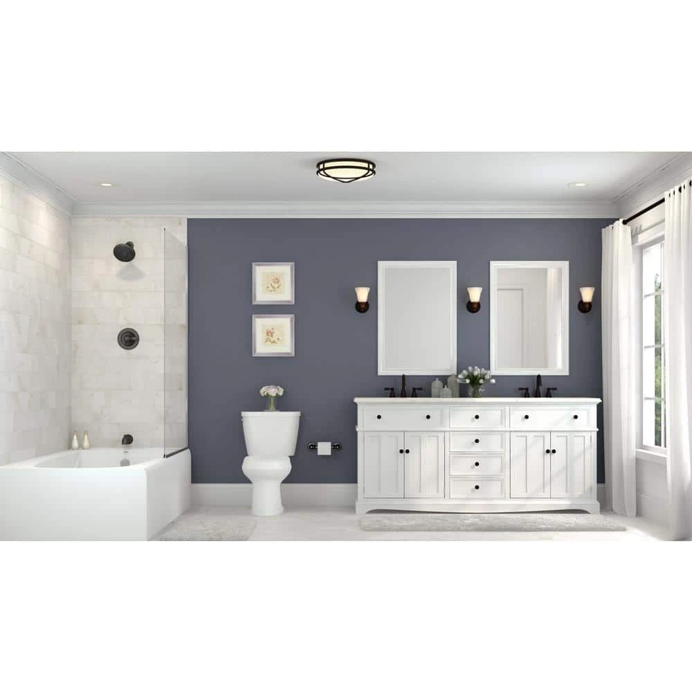 Regency 16 in. 2-Light Sienna Fluorescent Flush Mount by Hampton Bay 2 Regency 16 in. 2-Light Sienna Fluorescent Flush Mount by Hampton Bay - Image 2