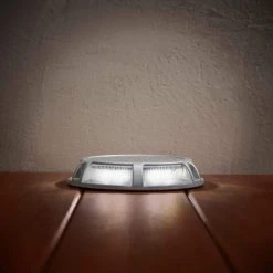 Solar 15 Lumens Silver Integrated LED Path Light with Textured Lens (4-Pack); Weather/Rust Resistant by Hampton Bay -Hampton Bay Sales silver hampton bay path lights 62106 4f 1000