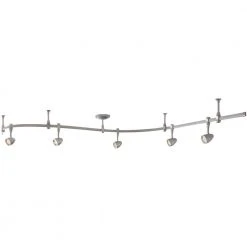 8 ft. Silver 5-Light Integrated LED Flex Track Lighting Kit by Hampton Bay -Hampton Bay Sales silver hampton bay track lighting kits 17198nkit sv 40 1000 1