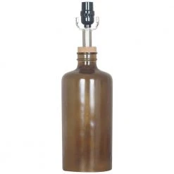 Mix and Match 25 in. Smoked Glass with Cork Cap Table Lamp Base - Title 20 by Hampton Bay