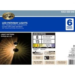 Solar Stainless Outdoor Integrated LED 3000K 15-Lumens Metal and Glass Landscape Pathway Light Set (6-Pack) by Hampton Bay -Hampton Bay Sales stainless hampton bay path lights nxt 1620 23 76 1000