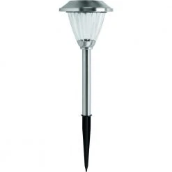 Solar Stainless Outdoor Integrated LED 3000K 15-Lumens Metal and Glass Landscape Pathway Light Set (6-Pack) by Hampton Bay -Hampton Bay Sales stainless hampton bay path lights nxt 1620 23 c3 1000