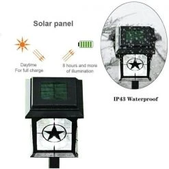 Solar Textured Black LED Path Light with Silver Accent and Lonestar Design (4-Pack) by Hampton Bay -Hampton Bay Sales textured black hampton bay path lights 50139 a0 1000