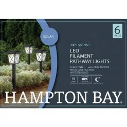 16 Lumens 2-Tone Black & Grey Finish Solar LED Landscape Pathway Light Set with Vintage Bulb (12-Pack) by Hampton Bay 15 16 Lumens 2-Tone Black & Grey Finish Solar LED Landscape Pathway Light Set with Vintage Bulb (12-Pack) by Hampton Bay -Hampton Bay Sales two tone black and grey hampton bay path lights nxt p7100 04 12 a0 1000