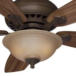 Southwind 52 in. Indoor LED Venetian Bronze Ceiling Fan with 5 Reversible Blades, Light Kit, Downrod and Remote Control by Hampton Bay -Hampton Bay Sales venetian bronze hampton bay ceiling fans with lights 52371 1d 1000