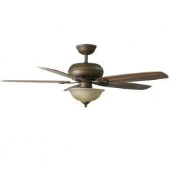 Southwind 52 in. Indoor LED Venetian Bronze Ceiling Fan with 5 Reversible Blades, Light Kit, Downrod and Remote Control by Hampton Bay -Hampton Bay Sales venetian bronze hampton bay ceiling fans with lights 52371 31 1000