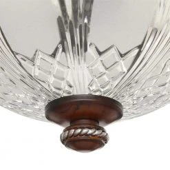Bercello Estates 15 in. 2-Light Volterra Bronze Semi-Flush Mount with Etched Glass Shade by Hampton Bay -Hampton Bay Sales volterra bronze w silver accents hampton bay flush mount lights 08060 4f 1000