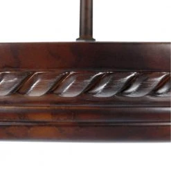 Bercello Estates 15 in. 2-Light Volterra Bronze Semi-Flush Mount with Etched Glass Shade by Hampton Bay -Hampton Bay Sales volterra bronze w silver accents hampton bay flush mount lights 08060 66 1000