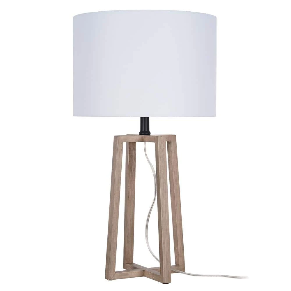 Woodbine 23.5 in. Walnut Wood Table Lamp by Hampton Bay 7 Woodbine 23.5 in. Walnut Wood Table Lamp by Hampton Bay - Image 7