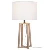 Woodbine 23.5 in. Walnut Wood Table Lamp by Hampton Bay