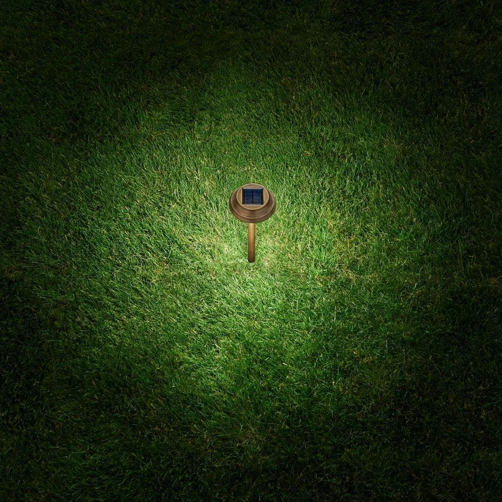 15 Lumens Solar Warm Brass LED Landscape Pathway Light (4-Pack) by Hampton Bay 3 15 Lumens Solar Warm Brass LED Landscape Pathway Light (4-Pack) by Hampton Bay - Image 3