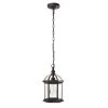 Wickford 1-Light Weathered Bronze Hardwired Outdoor Pendant with Clear Beveled Glass by Hampton Bay