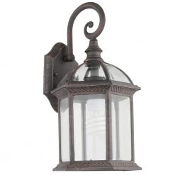 Wickford 1-Light Weathered Bronze Outdoor Wall Lantern Sconce (2-Pack) by Hampton Bay -Hampton Bay Sales weathered bronze hampton bay outdoor sconces 7072 2rt a0 1000