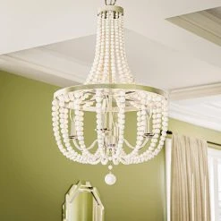 Adelaide 4-Light Weathered White Wood Bead with Brushed Nickel Chandelier by Hampton Bay 17 Adelaide 4-Light Weathered White Wood Bead with Brushed Nickel Chandelier by Hampton Bay -Hampton Bay Sales weathered white wood bead with brushed nickel hampton bay chandeliers hdp00705bn 4f 1000