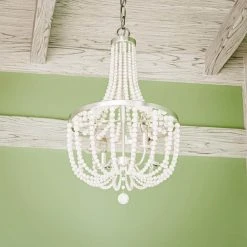 Adelaide 4-Light Weathered White Wood Bead with Brushed Nickel Chandelier by Hampton Bay 21 Adelaide 4-Light Weathered White Wood Bead with Brushed Nickel Chandelier by Hampton Bay -Hampton Bay Sales weathered white wood bead with brushed nickel hampton bay chandeliers hdp00705bn 76 1000