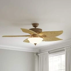 Costa Mesa 56 in. LED Indoor/Outdoor Weathered Zinc Ceiling Fan with Light Kit by Hampton Bay -Hampton Bay Sales weathered zinc hampton bay ceiling fans with lights 52656 40 1000