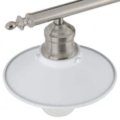 Glenhurst 2-Light White and Brushed Nickel Industrial Farmhouse Bathroom Vanity Light Fixture with Metal Shades by Hampton Bay -Hampton Bay Sales white and brushed nickel hampton bay vanity lighting hd 8002 wh bn a0 1000
