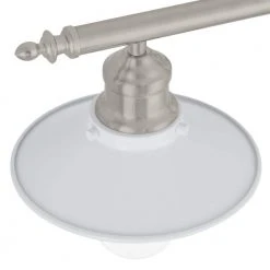 Glenhurst 3-Light White and Brushed Nickel Industrial Farmhouse Bathroom Vanity Light Fixture with Metal Shades by Hampton Bay -Hampton Bay Sales white and brushed nickel hampton bay vanity lighting hd 8003 wh bn a0 1000