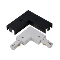 2400-Watt Linear Track Right Angle Coupler with White and Black Cover by Hampton Bay