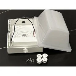 Coastal Rectangle White LED Outdoor Bulkhead Light Impact Resistant Frosted Polycarbonate Lens and Base Wet Rated by Hampton Bay -Hampton Bay Sales white hampton bay bulkhead lights 504091110 4f 1000