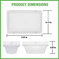 Coastal Rectangle White LED Outdoor Bulkhead Light Impact Resistant Frosted Polycarbonate Lens and Base Wet Rated by Hampton Bay -Hampton Bay Sales white hampton bay bulkhead lights 504091110 c3 1000