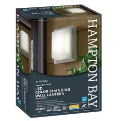 Coastal Rectangle White LED Outdoor Bulkhead Light Impact Resistant Frosted Polycarbonate Lens and Base Wet Rated by Hampton Bay -Hampton Bay Sales white hampton bay bulkhead lights 504091110 fa 1000