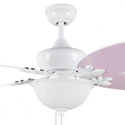 Harper III 44 in. LED White Ceiling Fan with Light Kit by Hampton Bay -Hampton Bay Sales white hampton bay ceiling fans with lights am214led wh 1d 1000