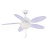 Harper III 44 in. LED White Ceiling Fan with Light Kit by Hampton Bay