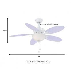 Harper III 44 in. LED White Ceiling Fan with Light Kit by Hampton Bay -Hampton Bay Sales white hampton bay ceiling fans with lights am214led wh a0 1000