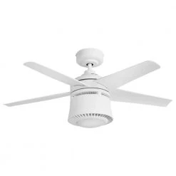 Air Filtering 48 in. Integrated LED Indoor White Ceiling Fan with Light Kit and Remote with Color Changing Technology by Hampton Bay -Hampton Bay Sales white hampton bay ceiling fans with lights fc120 carl 1d 1000