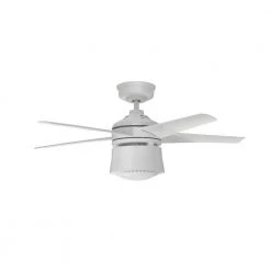 Air Filtering 48 in. Integrated LED Indoor White Ceiling Fan with Light Kit and Remote with Color Changing Technology by Hampton Bay