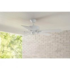 Barrow Island 52 in. Indoor/Outdoor White Ceiling fan by Hampton Bay 21 Barrow Island 52 in. Indoor/Outdoor White Ceiling fan by Hampton Bay -Hampton Bay Sales white hampton bay ceiling fans without lights yg529 wh 1f 1000
